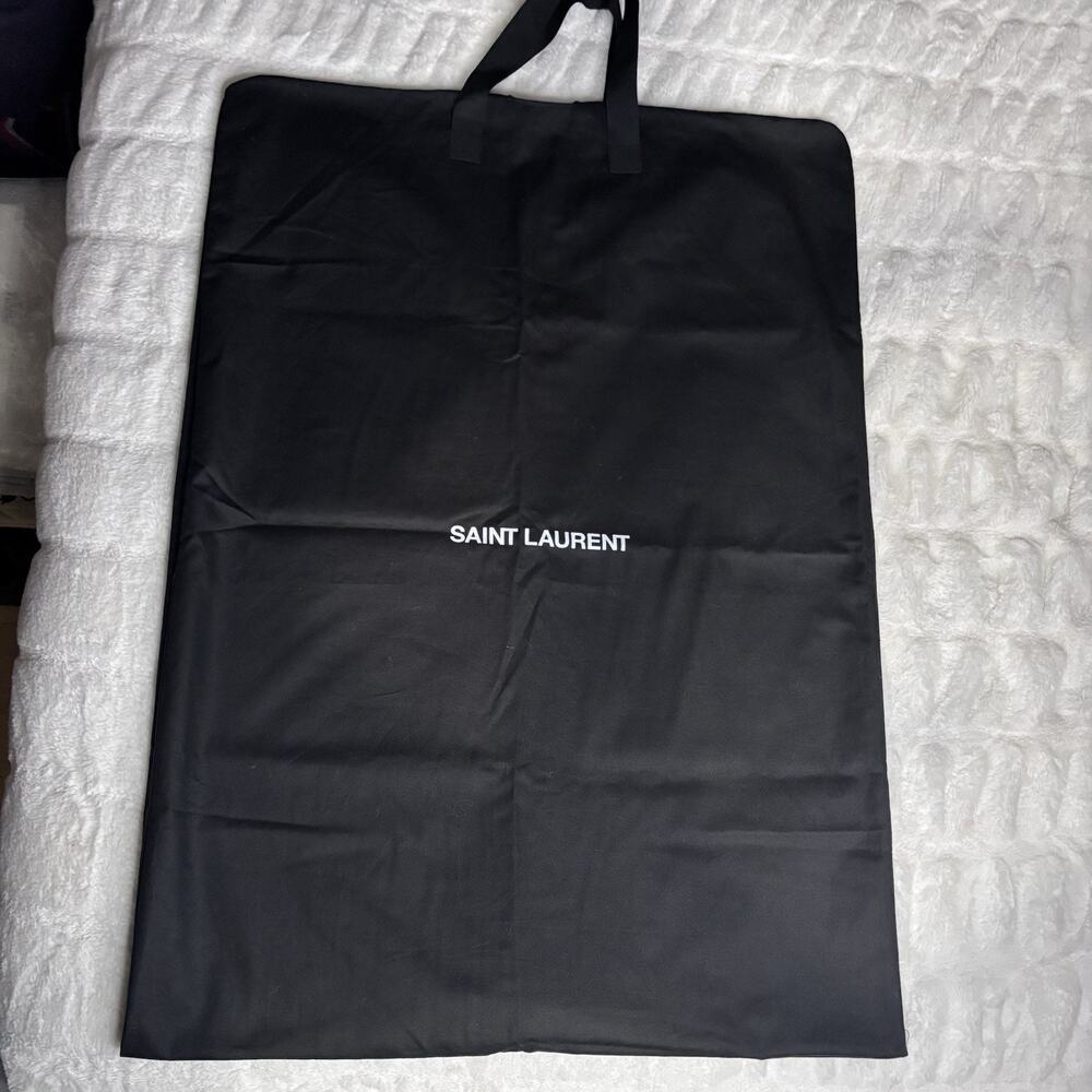 Saint Laurent Garment Dust Bag Zip Dustbag Cotton Black 23.5 x 66 in Large